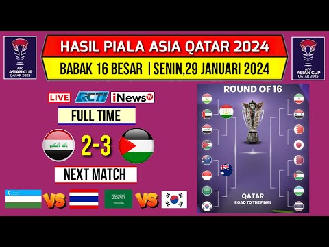 Hasil 16 Besar Piala Asia 2024 Hari ini~IRAK VS YORDANIA~Jadwal 16 Besar Piala Asia 2023~Live