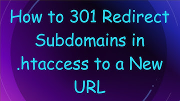 How to 301 Redirect Subdomains in .htaccess to a New URL