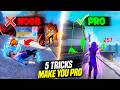 5 TIPS AND TRICKS MAKE YOU PRO 🔥 || HOW TO BECOME PRO PLAYER IN FREE FIRE || FIREEYES GAMING