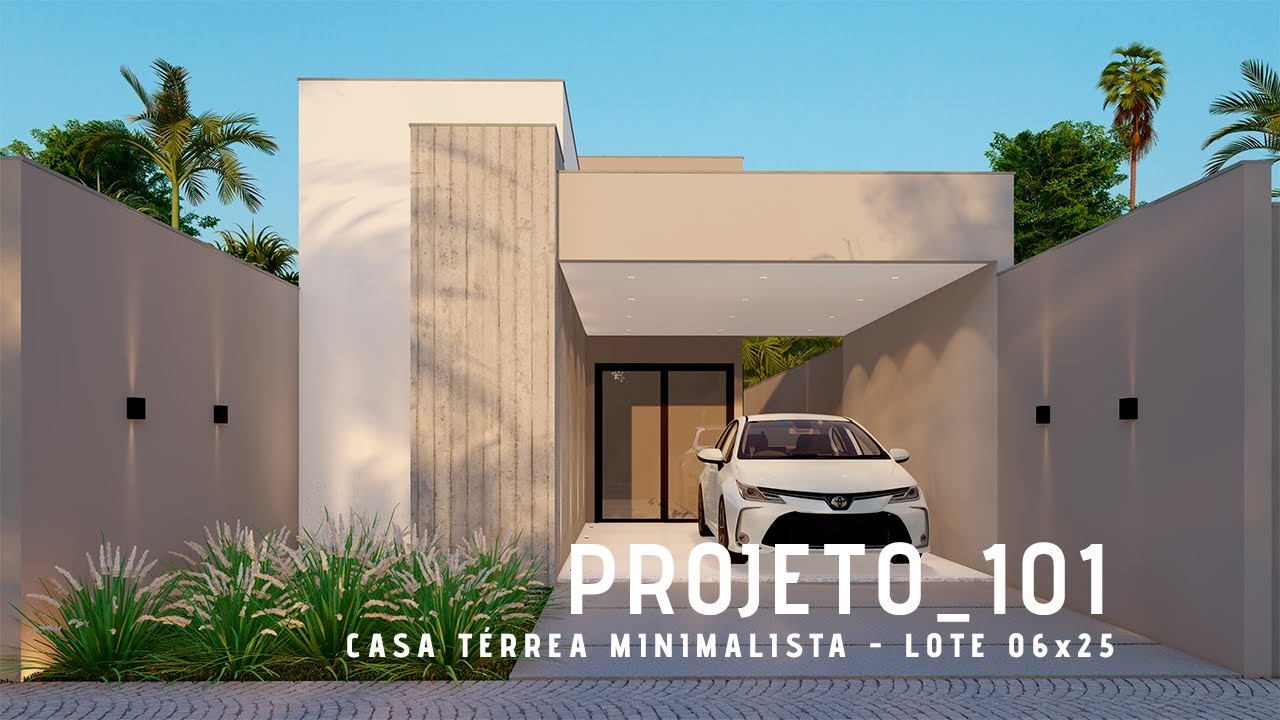 Casa Térrea Moderna | Lote 06x25 | 100m2 | 3 Quartos