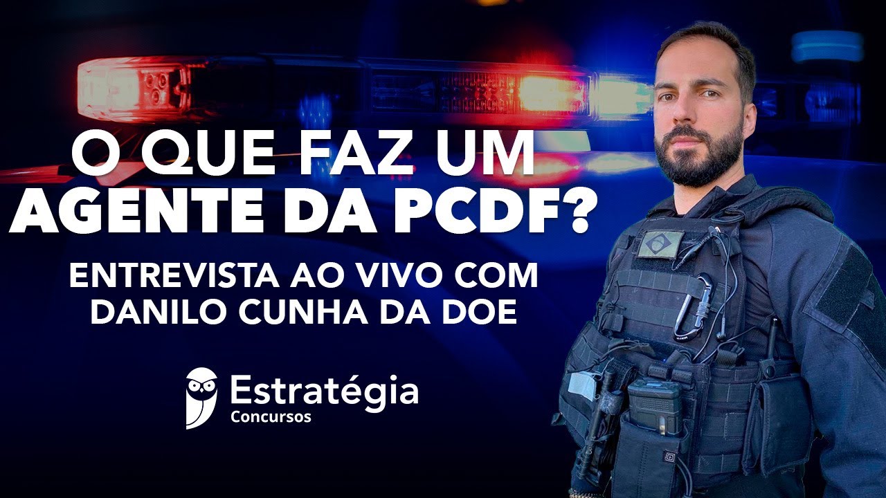 O que faz um Agente da PCDF? Entrevista ao vivo com Danilo Cunha, da Divisão de Operações O que faz um Agente da PCDF? Entrevista ao vivo com Danilo Cunha, da Divisão de Operações