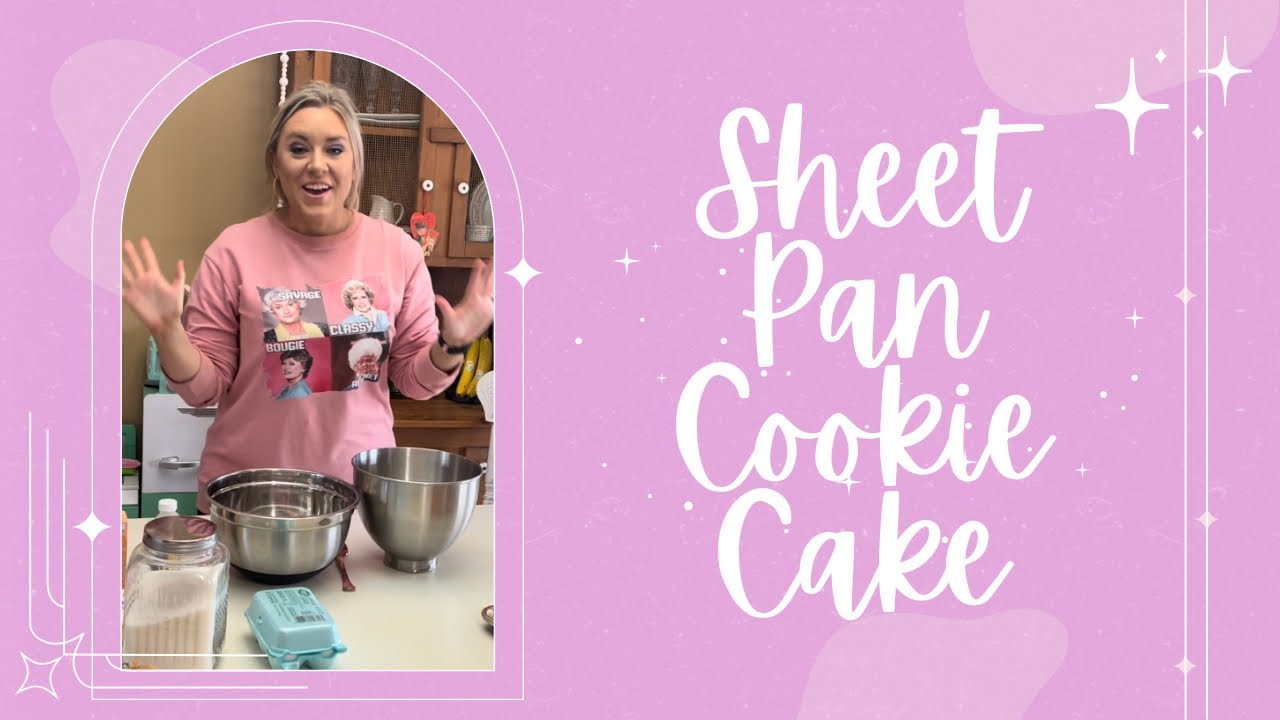 Sheet Pan Cookie Cake Recipe // Bake with me🍪🎂