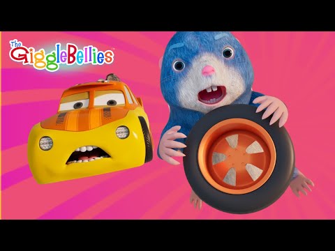 Car Lost Its Wheel | Who Took The Wheel ? | Nursery Rhymes - GiggleBellies