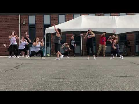 Grover Cleveland Middle School Staff Members Perform Lip Sync Battle during 2022 Field Day