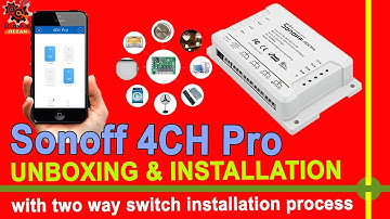 Sonoff 4CH Pro WiFi RF Smart Switch Installation DEMO with manaul 2 way switch wirring.
