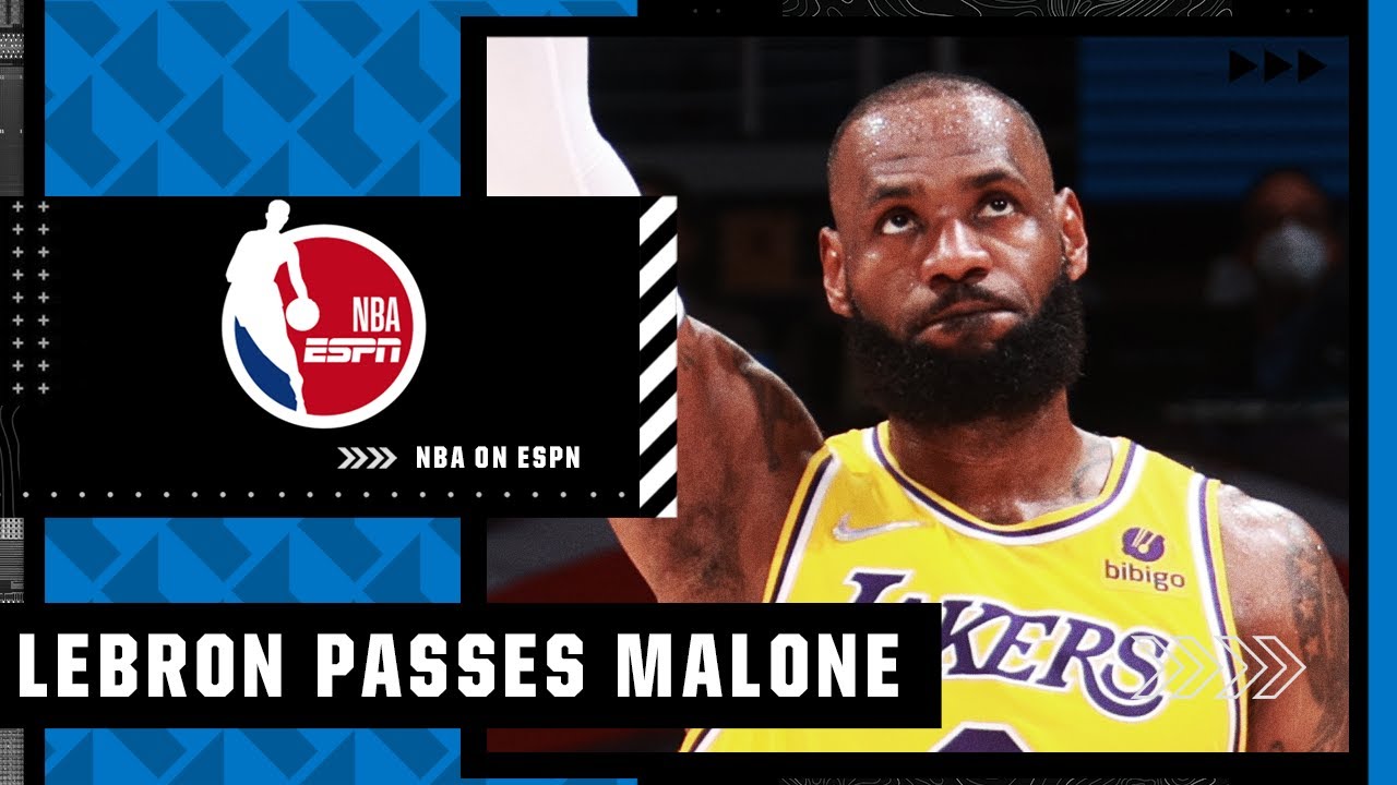 LeBron James passes Karl Malone for No. 2 on NBA scoring list