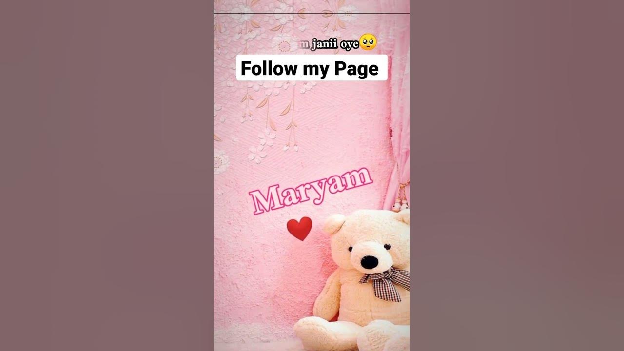 Maryam janii Oye Maryam name video status video Maryam #maryam #viralvideo #fypシ゚viral #fypシ