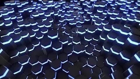 Undulating Blue Hexagons Background  Stock Motion Graphics