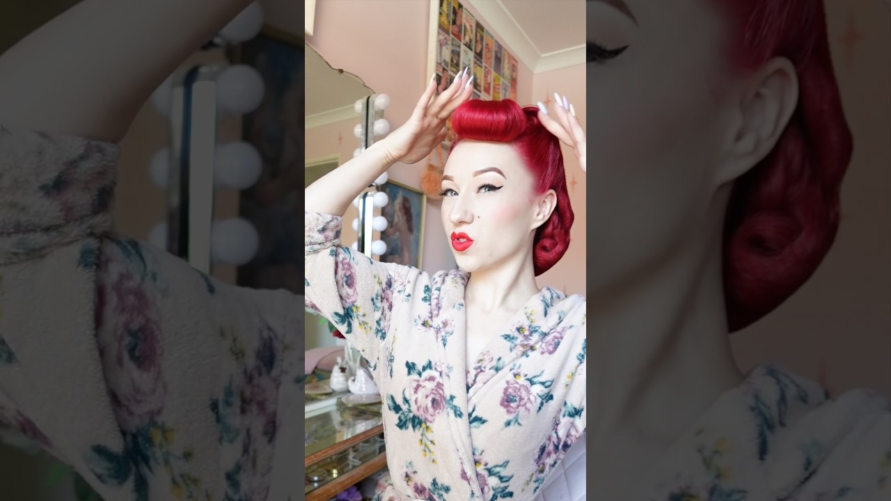 Double victory roll and angled bumper bang pinup hair tutorial. 💖
