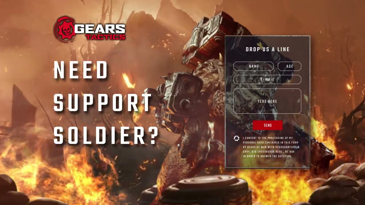 Gears Tactics - fan art animation landing page background