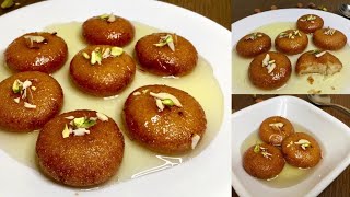 सूजी से बनी बहुत ही टेस्टी मिठाई !! Soft and Juicy Rasbari Sweet !!  Sooji Rasbora Sweetdish