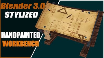 Full GAME ASSET Creation stylized workbench modeled and textured with Blender 3.0