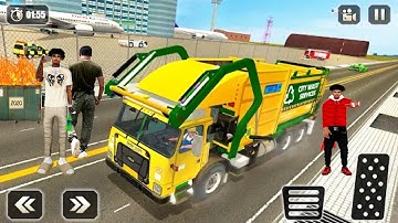 Garbage Truck Driver 2023 - Dumpster Collecting Garbage from Streets #1 - Android Gameplay