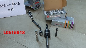 Bộ kẹp nhanh mũi ta rô M6 đến M16 L0616B18 giá rẻ kết hợp máy taro tự động và máy khoan bàn ta rô