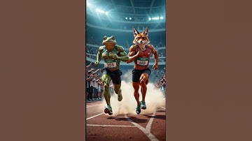 Final race between frog and fox #ai #shorts #race