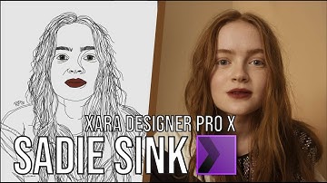 Quick Sadie Sink line art using XARA Designer Pro X