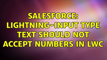 Salesforce: Lightning-input type text should not accept numbers in LWC (3 Solutions!!)