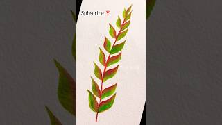 ONE STROKE LEAVES PAINTING 🌿❣️🪴|#painting #art #drawing #nsarttutorial #ytshorts #shorts #trending