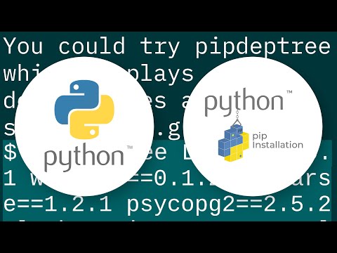 Identifying the dependency relationship for python packages installed with pip