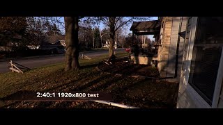 WCL-HG0758 final lens test in anamorphic 2:40:1 aspect ratio on Canon Camcorder 58mm thread