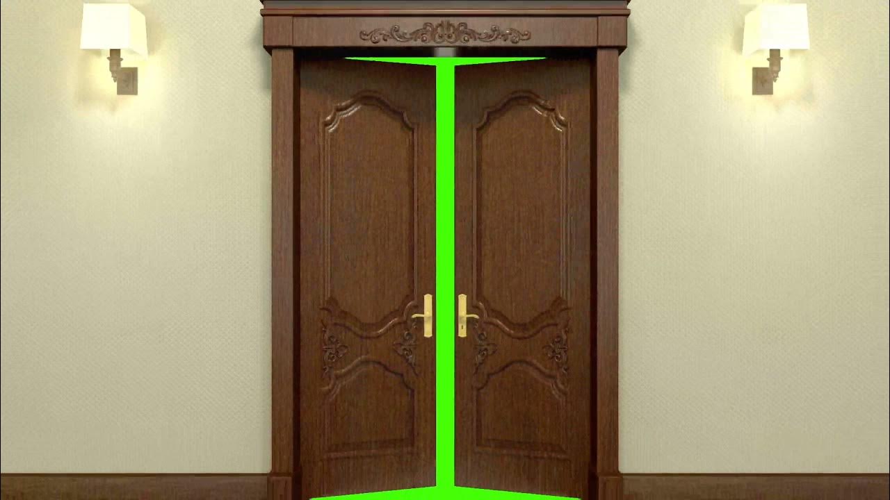Door opening and door closing Green Screen for video editing