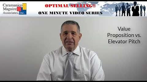 Value Proposition vs Elevator Pitch