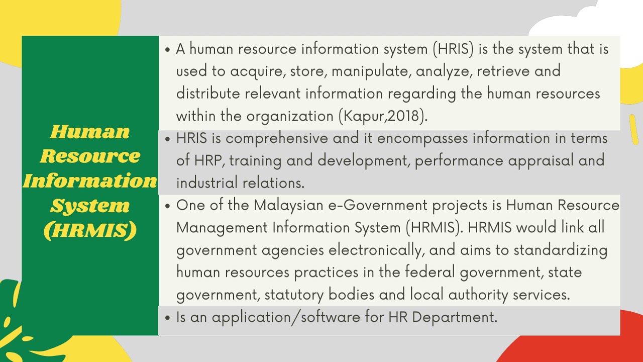 CHAPTER 2 HUMAN RESOURCE MANAGEMENT INFORMATION SYSTEM (HRMIS)