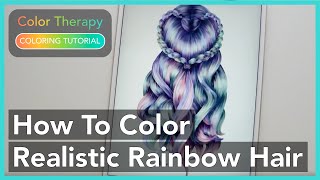 Coloring Tutorial: How to Color Hyper Realistic Rainbow Hair screenshot 4