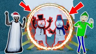 Granny and Baldi vs Monster Snowman - funny horror animation parody (p.58)