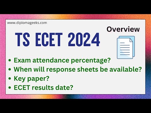 TS ECET 2024: Examination Overview (Response Sheet, Key Paper, Results Info)