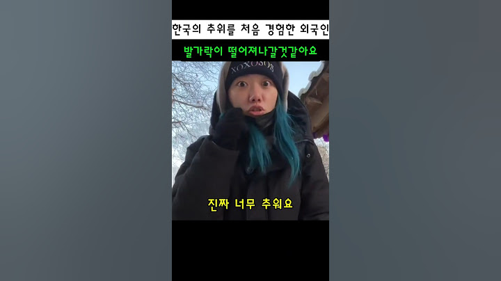 한국의 겨울 추위를 처음 경험한 외국인