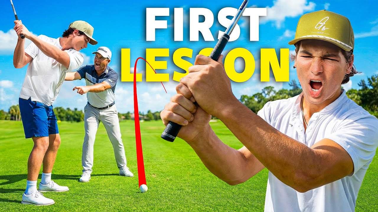 MY FIRST GOLF LESSON IN 10 YEARS… - YouTube