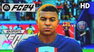 EA FC 24 Gameplay - Barcelona vs PSG | UEFA Champions League | PS4 SLIM