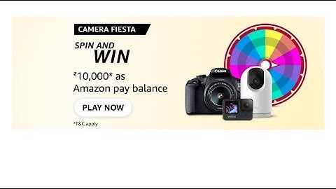 Amazon CAMERA FIESTA Spin and Win Quiz Answers Today |13 AUGUST 2022 | Daily Quiz Time