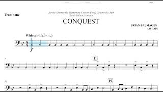 Conquest (Brian Balmages)  Trombone & Baritone B.C.  Play Along