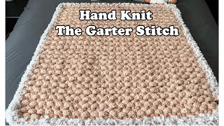 HAND KNIT A CHUNKY BLANKET-GARTER STITCh by Brenda Kay 4,992 views 1 year ago 12 minutes, 54 seconds