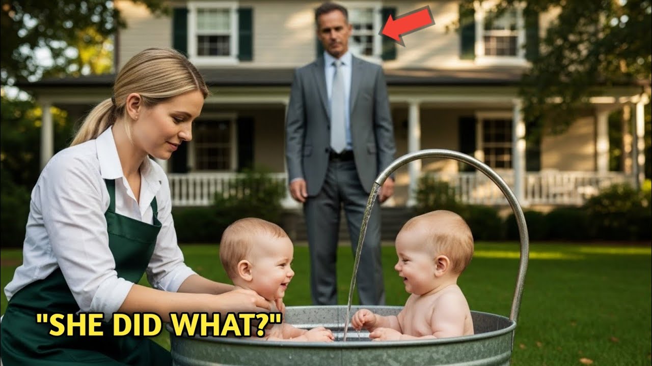The Widowed Millionaire Saw His Nanny Bathe His Twins… And Fell in Love