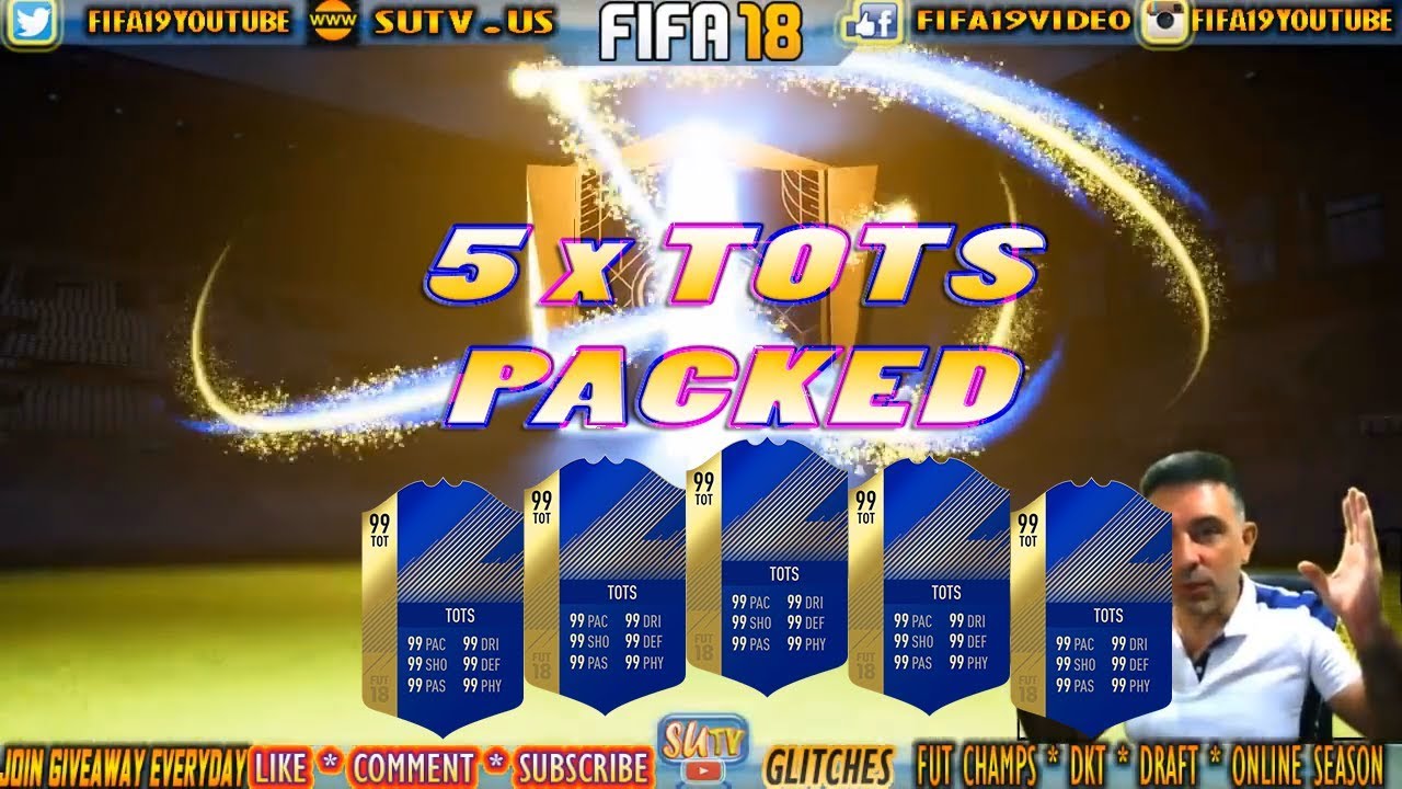6 x BEST PACK OPENING Weekly PACKED 5 x TOTS  Fifa 18