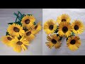 How to make paper sunflower  paper flowers  nk creation noorjahan