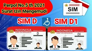 Golongan SIM D dan SIM D1 Hanya Untuk Penyandang Disabilitas