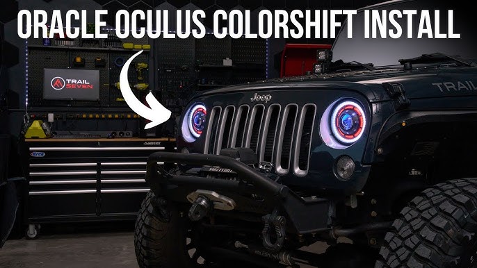 ORACLE Lighting Oculus ColorSHIFT RGB+W LED Headlights for Wrangler JL and  Gladiator 