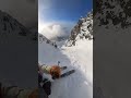 Skiing down DOA