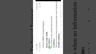 arkel panel error code ( Arcode  controler)