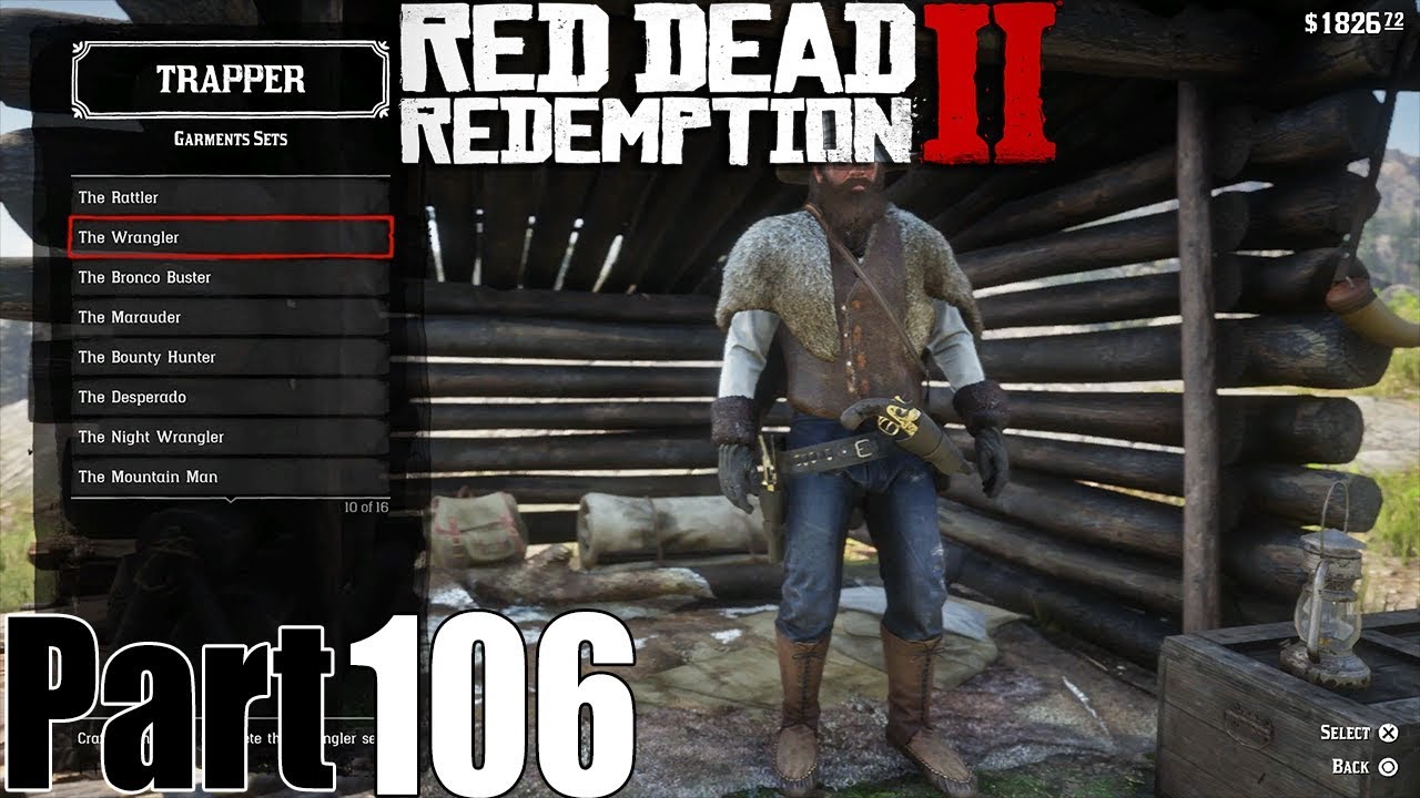 Red Dead Redemption 2 Part 106 - How To Craft The Wrangler Outfit [PS4 Pro]  - YouTube