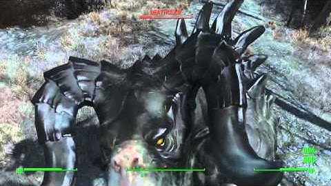 Fallout 4 Two Deathclaws fight