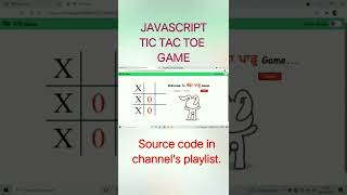 Tic Tac Toe Game using html css and javascript.