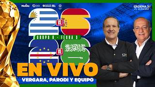 🔴 EN VIVO URUGUAY vs ESPAÑA | ARABIA SAUDITA vs CABO VERDE | FECHA 3 MUNDIAL 2026 | GRUPO L