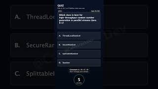 Quiz-195 | Parallel random generator class? | #shorts #java #quiz
