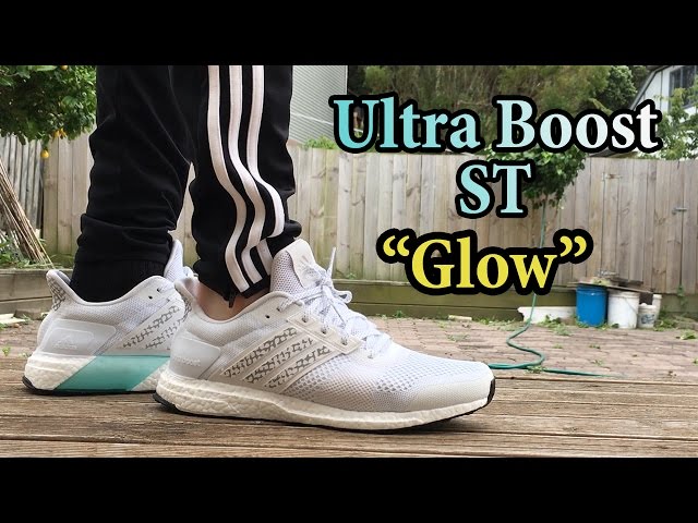 Adidas Ultra Boost ST "Glow" (White | Detailed Close Up + ON FEET w/ Different Pants - YouTube