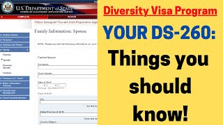 Your DS-260: Things you should know!